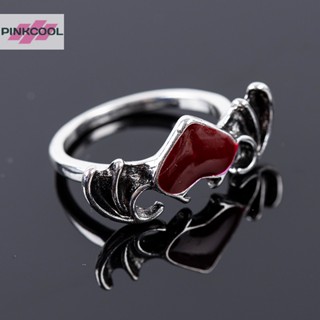 Pinkcool แหวนนิ้วมือ รูปปีกปีศาจหัวใจ ของขวัญ สําหรับปาร์ตี้