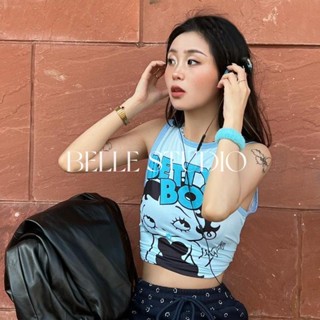 BELLE STUDIO เสื้อกั๊ก
แขนกุด y2k ด้านบนผู้หญิง
เสื้อชั้นในสไตล์อเมริกัน BEL025