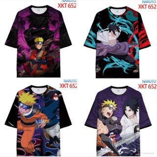 Ellen เสื้อยืดแขนสั้นลําลอง พิมพ์ลายอนิเมะนารูโตะ Sasuke 3D พลัสไซซ์ แฟชั่นสําหรับผู้ชาย และผู้หญิง