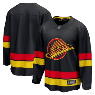 Qy NHL Vancouver Canucks Jersey เสื้อยืด แขนยาว พลัสไซซ์