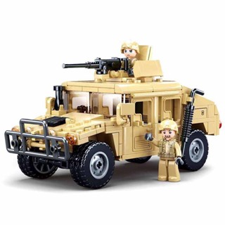 Sluban 0837 Military Series H1 Assault Vehicle Tank Building Blocks legoingly ของเล่นตัวต่อเลโก้ เสริมการเรียนรู้เด็ก Diy QUQX 265 ชิ้น