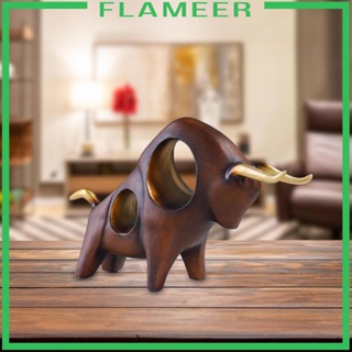 [Flameer] ฟิกเกอร์เรซิ่น รูปปั้นวัว สําหรับตกแต่งบ้าน ออฟฟิศ