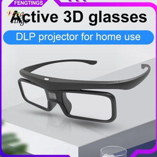 [Ft] Getd GL1600 แว่นตาโปรเจคเตอร์ 3D ส่งสัญญาณสูง สีดําใส สําหรับ DLP LINK 3D