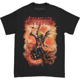 เสื้อยืดคอกลมเสื้อยืด พิมพ์ลายวง The Victor Official Merchandise Avenged SEVENFOLD สําหรับผู้ใหญ่S-4XL