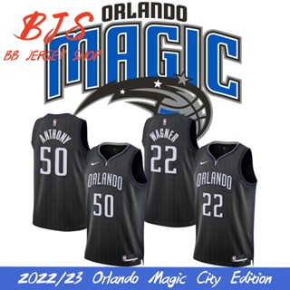 【BJS �� เสื้อกีฬาแขนสั้น ลายทีมชาติฟุตบอล Orlando Magic City Edition เบอร์ 2022 23 ลูกบาสเก็ตบอล Anthony 50 หลุม