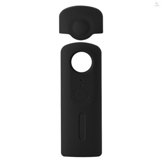 Andoer เคสซิลิโคน ป้องกันกล้อง พร้อมฝาปิดเลนส์ สําหรับกล้อง Ricoh Theta V 360 องศา