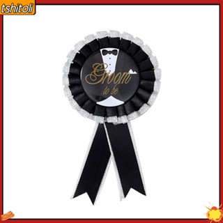 {tshitoli} เข็มกลัด ลาย Bride to Be Badge Rosette Hen Night อุปกรณ์เสริม สําหรับเจ้าสาว ปาร์ตี้