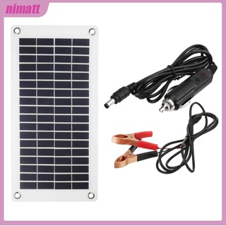 Ni อุปกรณ์ชาร์จแบตเตอรี่พลังงานแสงอาทิตย์ แบบพกพา 10w 18v สําหรับรถบ้าน 12v