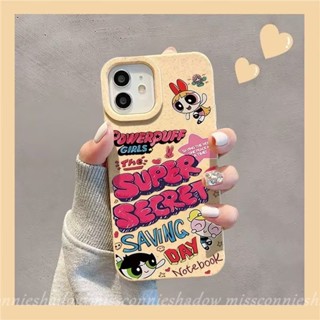 เคสโทรศัพท์มือถือแบบนิ่ม กันกระแทก ลายการ์ตูน Powerpuff Girls น่ารัก ย่อยสลายได้ เป็นมิตรกับสิ่งแวดล้อม สําหรับ IPhone 11 14 13 12 15 Pro MAX 7Plus 8Plus XR X XS MAX 15 6 6s 7 8 Plus