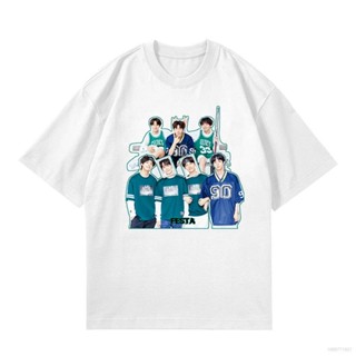 เสื้อยืด พิมพ์ลายศิลปินเกาหลี Bangtan Boys BTS 10th Jung Kook SUGA Jin Jimin RM J-Hope