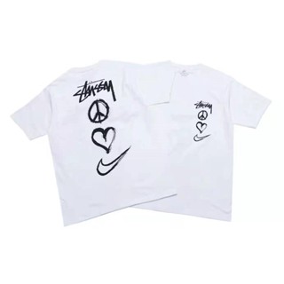 Stussy eu ow nike เสื้อยืดแขนสั้นลําลอง ผ้าฝ้ายแท้ ทรงหลวม แนวสตรีท 22ss แฟชั่นฤดูร้อน สําหรับผู้ชาย