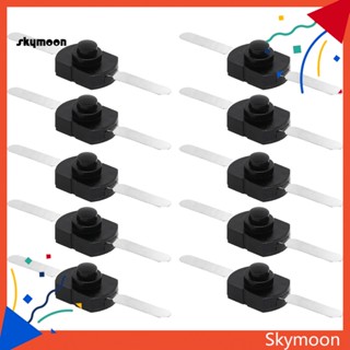 Skym* ปุ่มกดสวิตช์เปิดปิด DC 30V 1A ขนาดเล็ก สําหรับไฟฉายไฟฟ้า DIY 10 ชิ้น