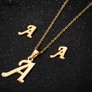 [Fashion Style] สร้อยคอโชคเกอร์ จี้ตัวอักษร 26 ตัวอักษร ไม่จางหาย กันแพ้ สําหรับเด็กผู้หญิง