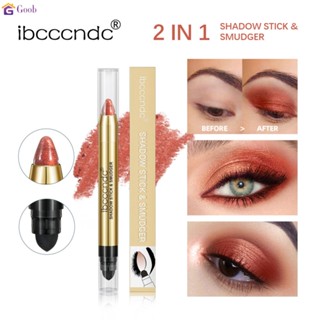 Ibcccndc ปากกาอายแชโดว์ไฮกลอส Pearlescent Fine Flash Lying Silkworm Pen A Touch Shape Repair Double-headed Eye Shadow Stick 【goob】