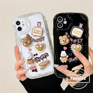 เคสป้องกันโทรศัพท์มือถือ ลายกระต่าย 3D สําหรับ OPPO A58 A98 A78 A17 A77s A53 A93 A95 A97 A57 A16 A17k A57 A76 A96 A16s A15s A5s A7 A3s A5 A9 A54 A74 A94 A93 A53 A33