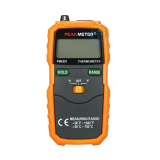 [mjia] Peakmeter PM6501 เครื่องวัดอุณหภูมิดิจิทัล หน้าจอ LCD ประเภท K พร้อมข้อมูล