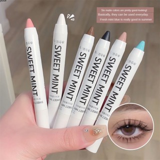 Sweet Mint Flash Eye Shadow Stick Multi-use Eye Head Brightening Pearlescent Silkworm Pen Waterproof Sink Eye Shadow Stick puueqg