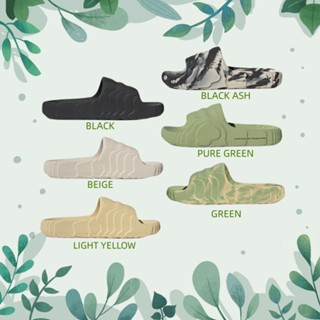 ของแท้ 100% Adidas Originals Adilette 22  beige / light yellow / black ash / black / pure green / green รองเท้าเพื่อสุขภ