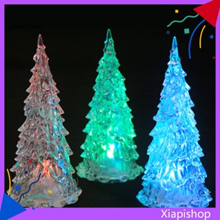 Xps โคมไฟกลางคืน ต้นคริสต์มาส เปลี่ยนสีได้ อะคริลิค ผ่อนคลายเด็ก ไฟ LED ตกแต่งบ้าน