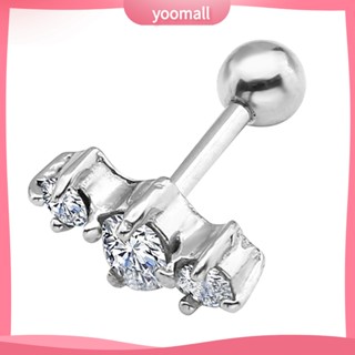 {YO} ต่างหูสตั๊ด กระดูกอ่อน หรูหรา แวววาว CZ Tragus เครื่องประดับ สําหรับผู้หญิง 1 ชิ้น