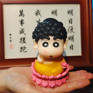 Crayon Shin-chan โมเดลฟิกเกอร์ รูปดอกบัว ชินจัง คอสเพลย์ Sakyamuni ของขวัญ สําหรับตกแต่งรถยนต์ BY2