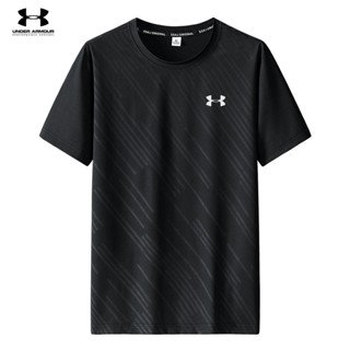 Under Armour ของแท้ 100% เสื้อยืดคอกลม แขนสั้น ผ้าเรยอน แบบแห้งเร็ว พลัสไซซ์ เหมาะกับฤดูร้อน สําหรับผู้ชาย