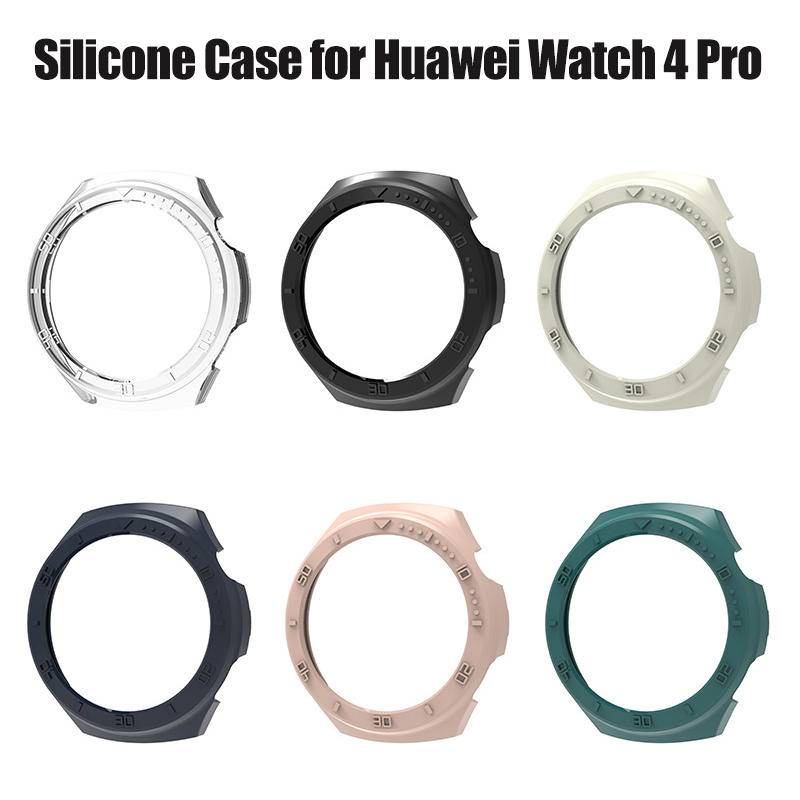 เคสซิลิโคน สําหรับ Huawei Watch 4 Pro 48 มม. Smart Watch กรอบกันชน ป้องกันหน้าจอ สําหรับ Huawei Watch 4pro เคส