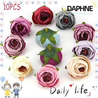 DAPHNE ช่อดอกกุหลาบ ขนาด 4 ซม. คุณภาพสูง สําหรับตกแต่งงานแต่งงาน DIY จํานวน 10 ชิ้น