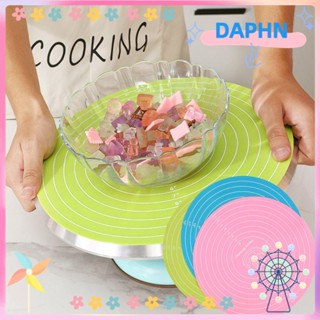 DAPHS แผ่นจานหมุนเค้ก ทนความร้อนสูง ไม่ติดผิว พร้อมสเกลขนาด 12 นิ้ว