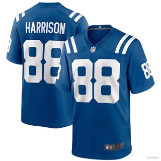 เสื้อกีฬาแขนสั้น ลายทีมชาติฟุตบอล Marvin Harrison HQ7 NFL Indianapolis พลัสไซซ์ QH7