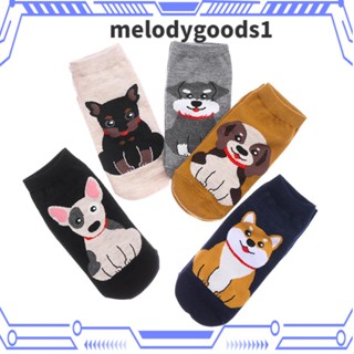 Melodygoods1 ถุงเท้าข้อสั้น ผ้าฝ้าย ลําลอง สําหรับผู้หญิง