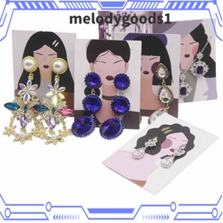 MELODYGOODS1 การ์ดกระดาษคราฟท์ หลากสี สําหรับโชว์ต่างหู 100 ชิ้น