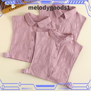 MELODYGOODS1 เสื้อเชิ้ต คอปกปลอม ผ้าฝ้าย สไตล์วินเทจ คลาสสิก ถอดออกได้