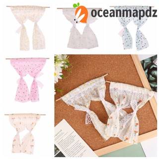 Oceanmapdz บ้านตุ๊กตาจิ๋ว ผ้าม่านดอกไม้ ผ้าลูกไม้ การ์ตูน 1:12 บ้านตุ๊กตา เฟอร์นิเจอร์ ของเล่น เดซี่ คลาสสิก ของเล่น