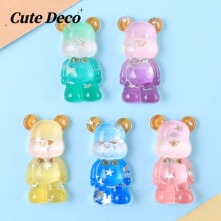 CROCS 【Cute Deco】กระดุมเรซิ่น รูปการ์ตูนหมีน่ารัก ไล่โทนสี สําหรับตกแต่งรองเท้า DIY