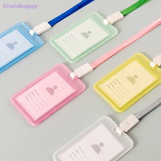 Standhappy ใหม่ เคสใส กันน้ํา สําหรับใส่บัตรเครดิต บัตรประจําตัวประชาชน บัตรรถบัส นักเรียน ผู้หญิง ผู้ชาย