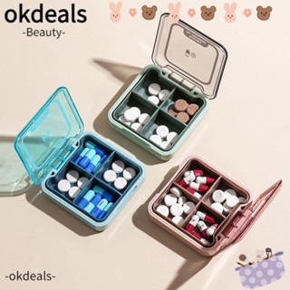 OKDEALS กล่องเก็บยา แบบพกพา สําหรับเดินทาง