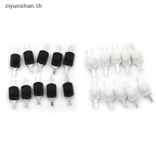 Ziyunshan ปุ่มกดสวิตช์เปิดปิด DC 1A 12*8 มม. สีดํา สําหรับไฟฉายไฟฟ้า 10 ชิ้น