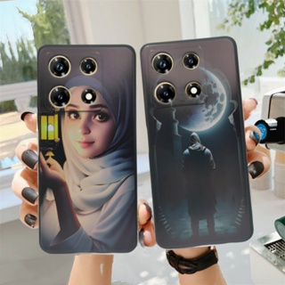 เคสโทรศัพท์มือถือ ลายภาพวาดคู่รัก สีดํา สําหรับ Infinix Note 30 Pro 4G X678B Note 30 5G X6711 Note 30 4G X6833B