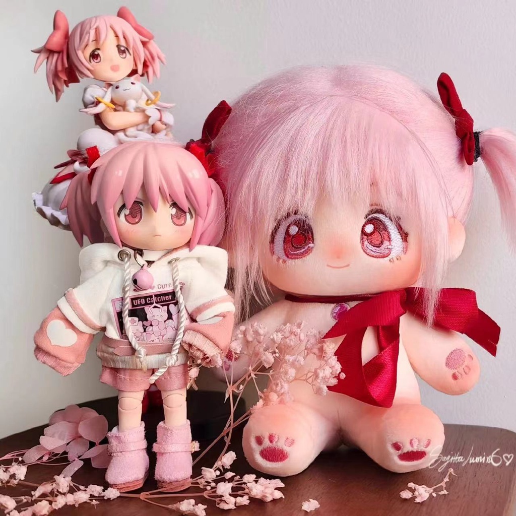 Puella Magi Madoka Magica ตุ๊กตาผ้าฝ้าย ขนเฟอร์น่ารัก 20 ซม. ของขวัญวันเกิด