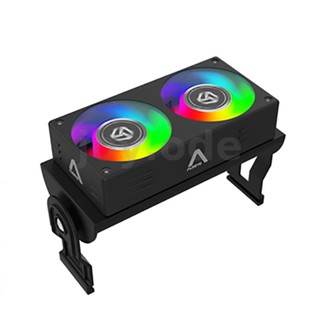 Alseye Ram พัดลมระบายความร้อน RGB พร้อมพัดลมคู่ 60 มม. PWM 1200-2000RPM สําหรับ DDR2 3 4 5