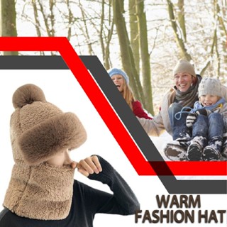 New Women Cycling Windproof Scarf Hat knitting Earflap Wool Fleece Neck Warmer