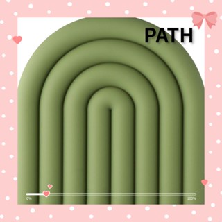 PATH แผ่นซิลิโคน ทนอุณหภูมิสูง ฉนวนซิลิโคน สร้างสรรค์ หนา แผ่นรองหม้อ สําหรับห้องครัว