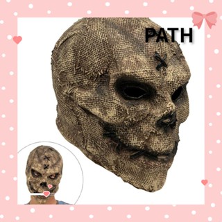 Path หน้ากากยาง รูปหัวกะโหลก ทนทาน สําหรับแต่งคอสเพลย์ฮาโลวีน