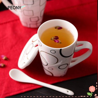 Peonypavilion ช้อนกาแฟเซรามิค ขนาดใหญ่ และเล็ก 1 3 ชิ้น