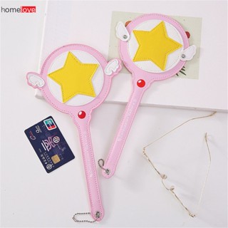 Anime Magic Wand Props Ferrule Wing Ferrule Girl Card Case Bus Card Holder Pink Super Star Kawai Fairy Wand Gift Wand Prop Card Set homelove