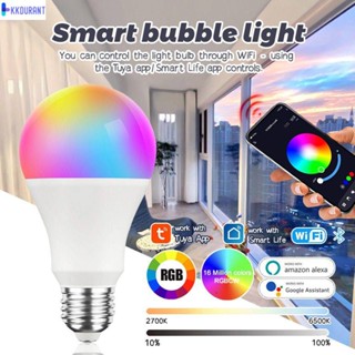 15w Tuya Wifi สมาร์ทหลอดไฟ LED หลอดไฟ E27 Rgb Led Dimmable ด้วย Tuya Life App การควบคุมด้วยเสียงสำหรับ Google Home KDURANT