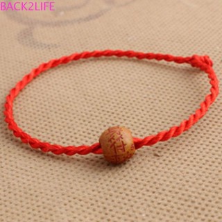 Back2life สร้อยข้อมือเชือกนําโชค สีแดง แฟชั่นปีใหม่