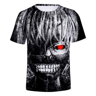 เสื้อยืด พิมพ์ลายอนิเมะ Tokyo Ghoul สไตล์ญี่ปุ่น สําหรับผู้ชาย