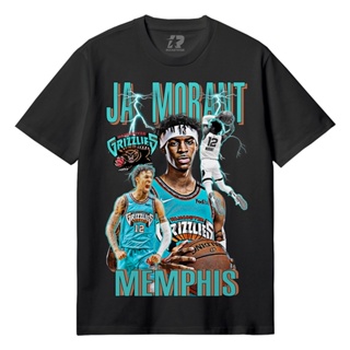 เสื้อยืดพิมพ์ลาย เสื้อยืดแขนสั้น ผ้าฝ้าย พิมพ์ลาย Nba - morant memphis 30s s - m - l - xl - xxl kaos Basketball distro k